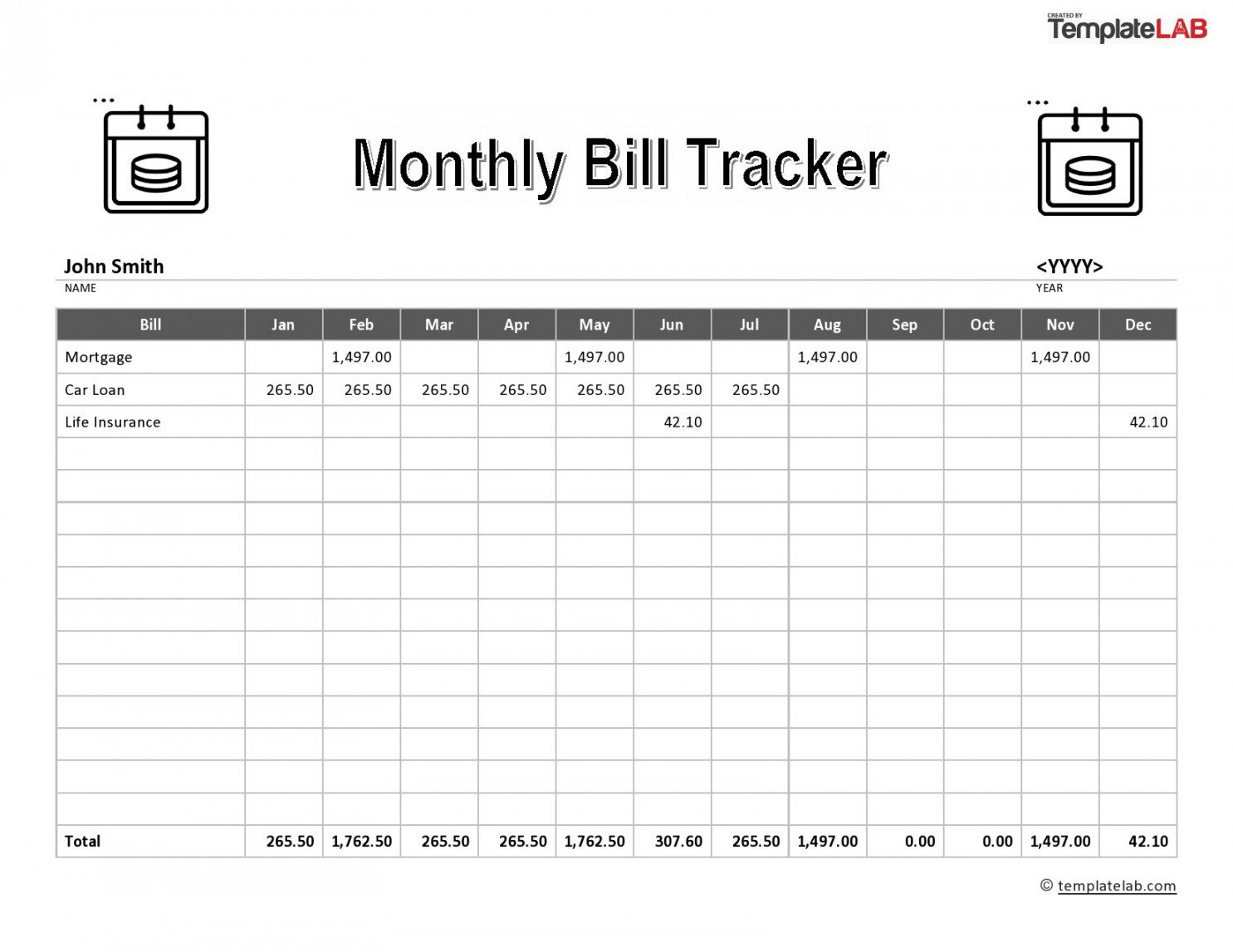 Free Bill Pay Checklists & Bill Calendars (PDF, Word & Excel)