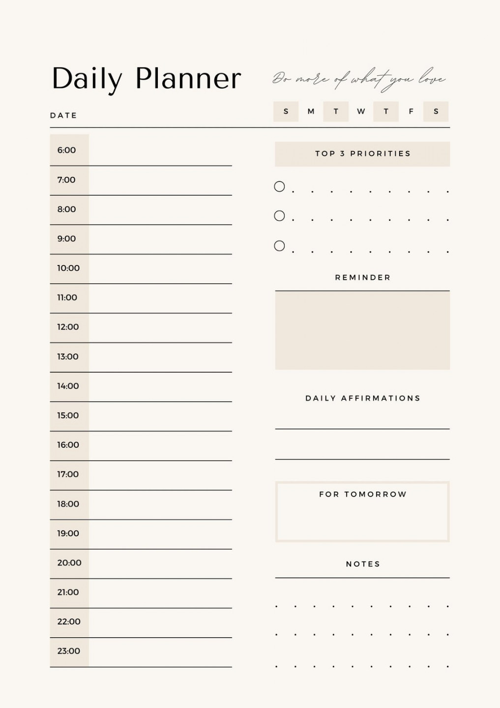 Free daily planner templates to customize  Canva