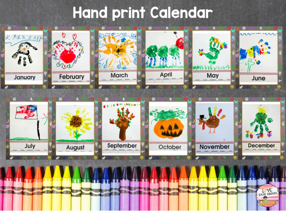 Handprint Calendar  Love Those Kinders