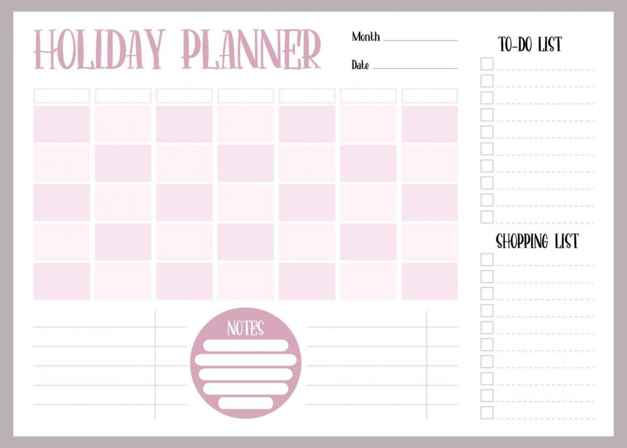 Holiday planner