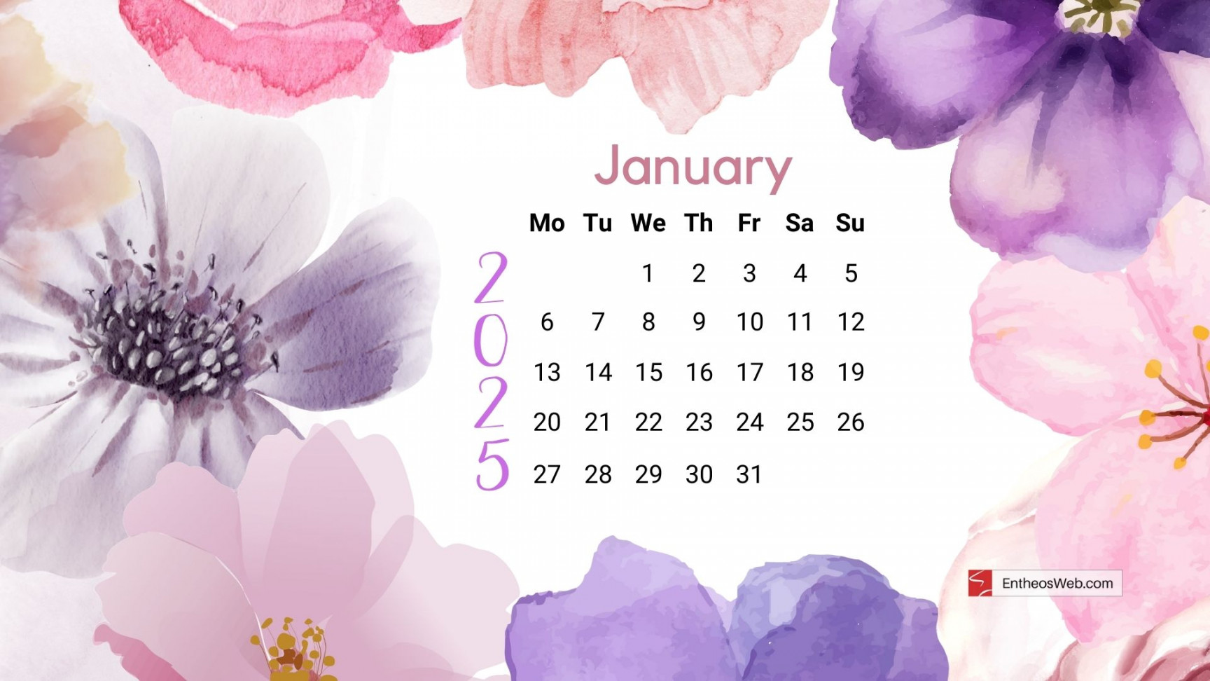 January  Calendar Desktop Wallpaper  EntheosWeb