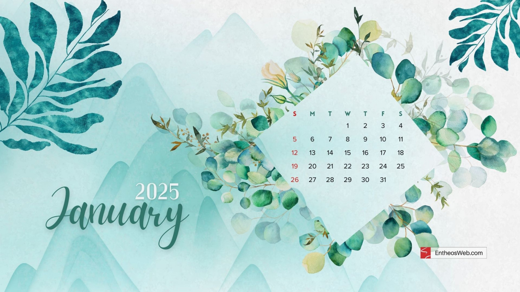 January  Calendar Desktop Wallpaper  EntheosWeb