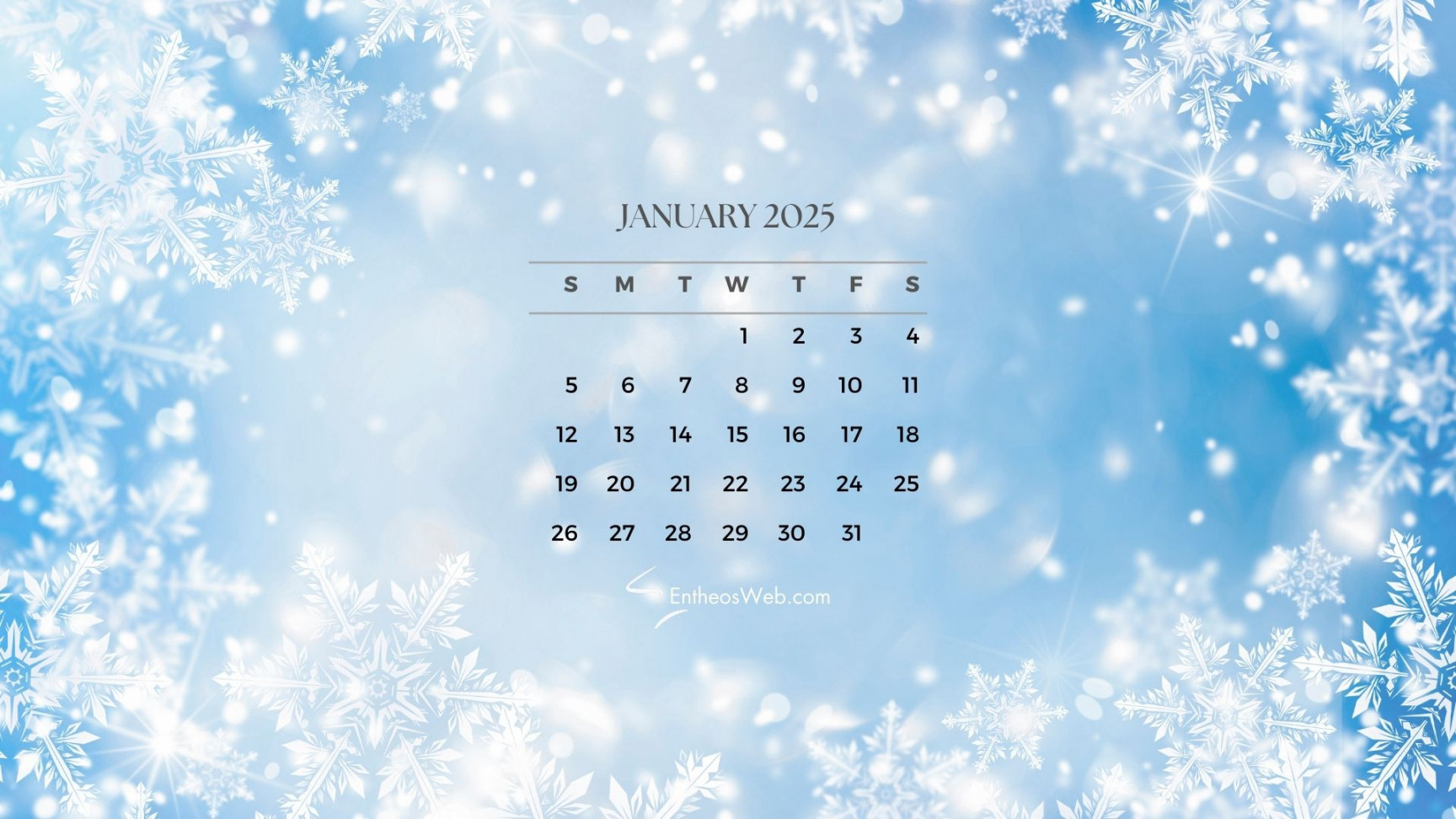 January  Calendar Desktop Wallpaper  EntheosWeb