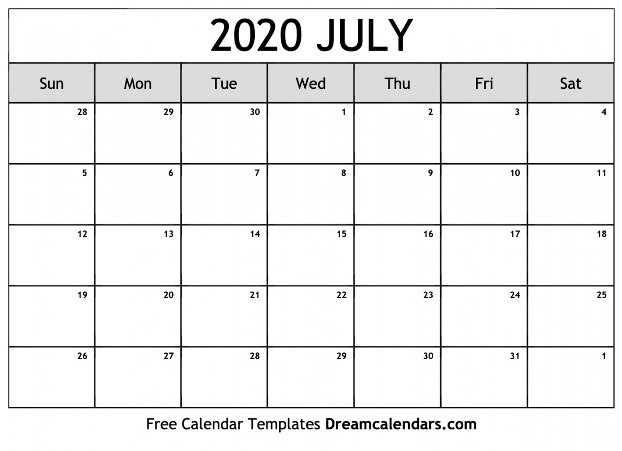 July  Calendar - Free Printable with Holidays and Observances