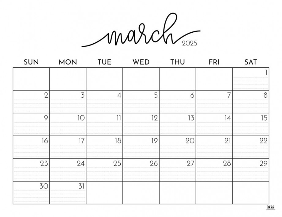 March  Calendars -  FREE Printables  Printabulls