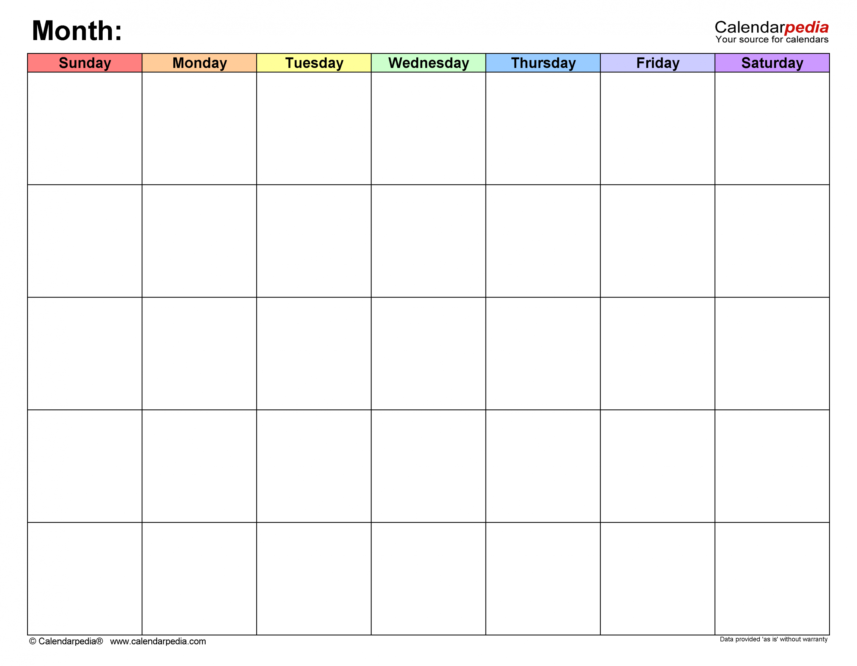 Monthly Planner Templates in PDF Format