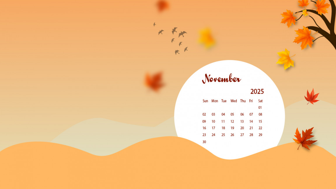 November  Desktop Wallpaper Calendar - CalendarLabs