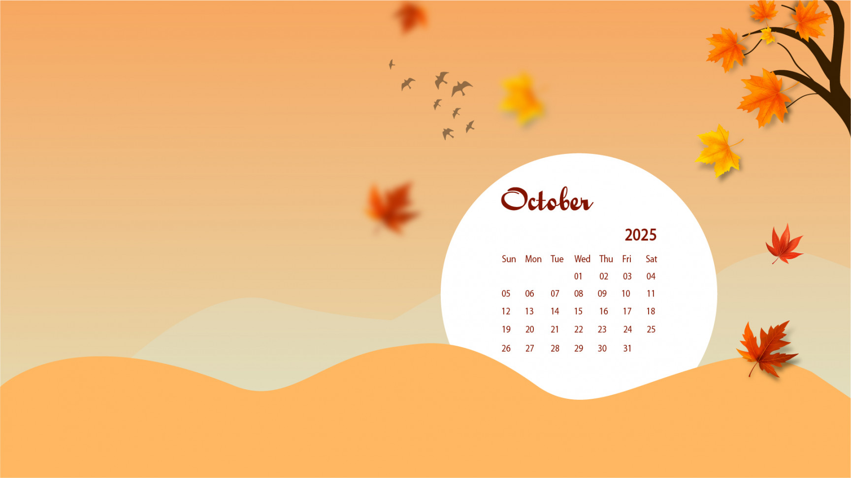 October  Desktop Wallpaper Calendar - CalendarLabs