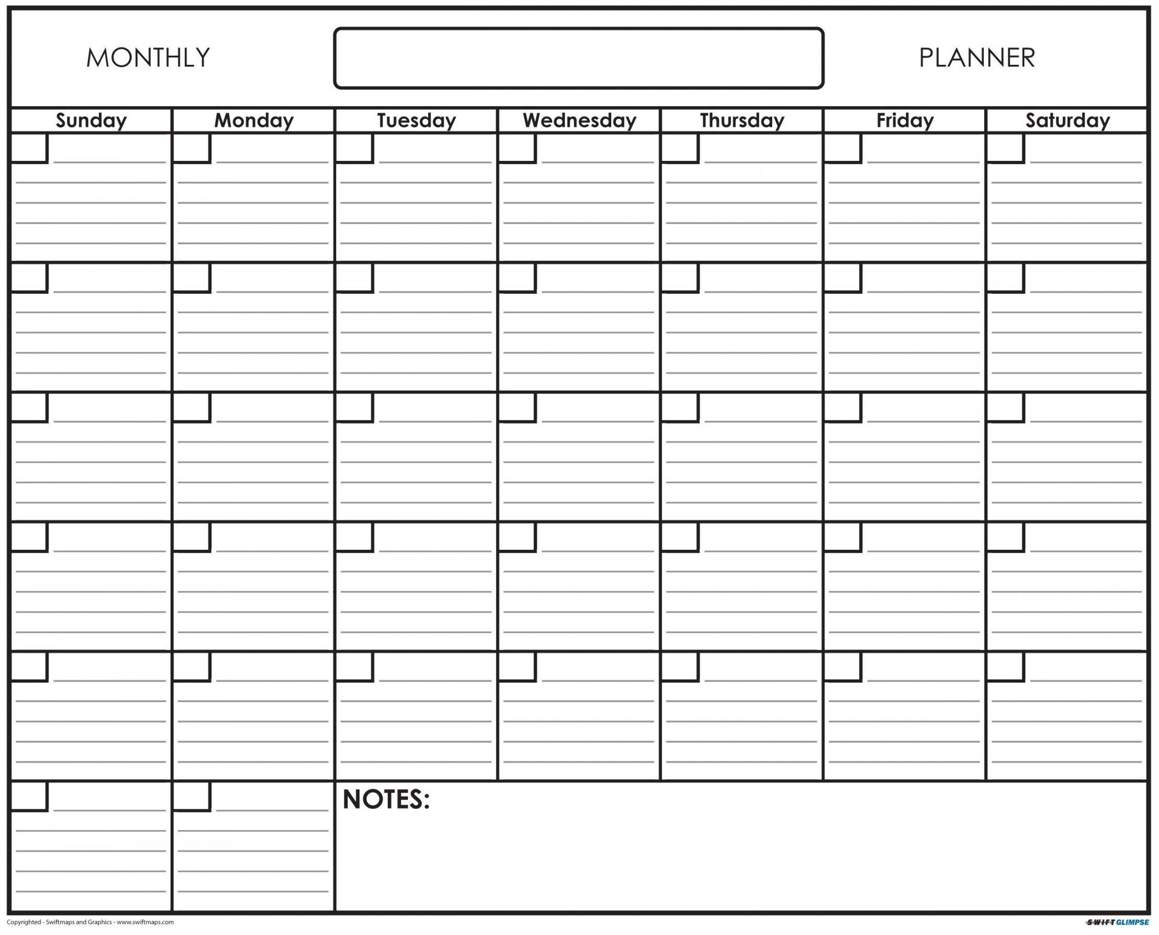 " x " Large Blank Reusable One Month Undated Wall Calendar Wet Erase  Laminated Monthly Wall Planner