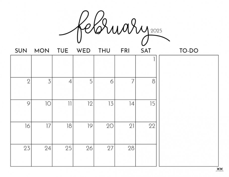 February  Calendars -  FREE Printables  Printabulls