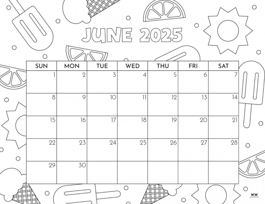 June  Calendars -  FREE Printables  Printabulls