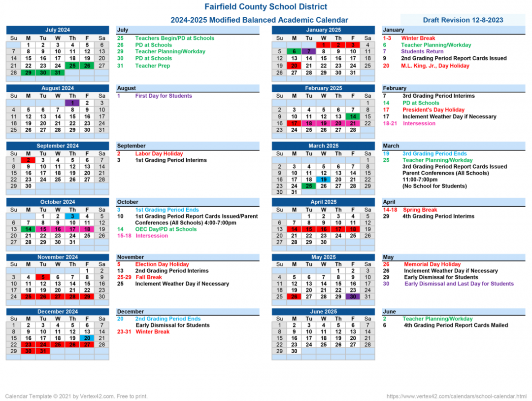 - Modified Balanced Academic Calendar & Stakeholder Input