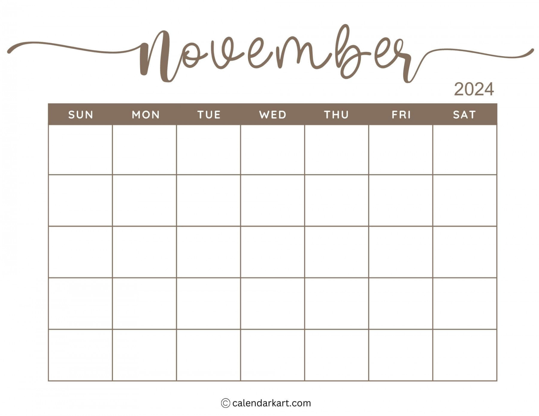 printable november  calendars  free pdf - CalendarKart