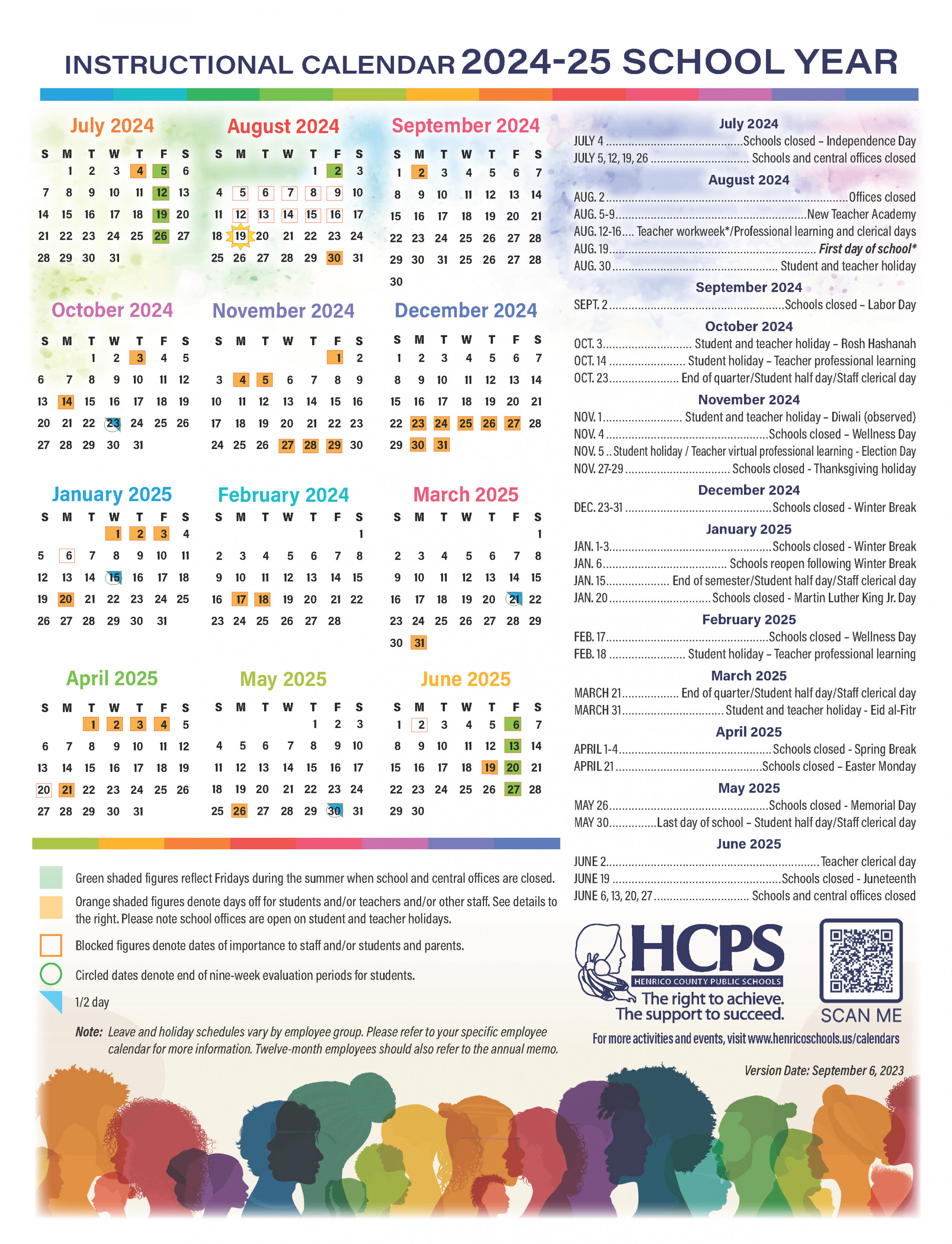 School Calendar  Henrico County Public Schools