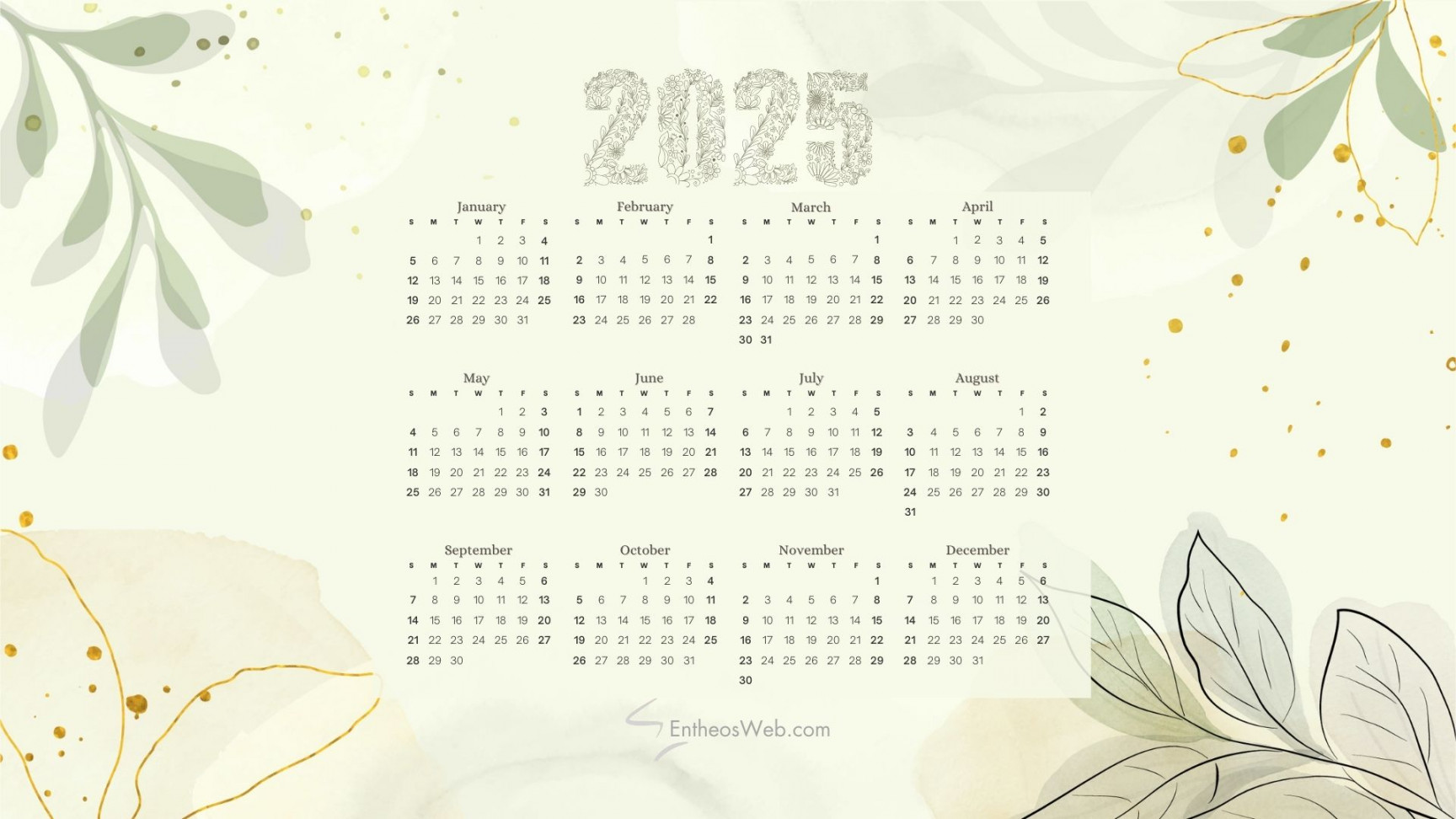 Calendar Wallpapers & PDF Printables  EntheosWeb