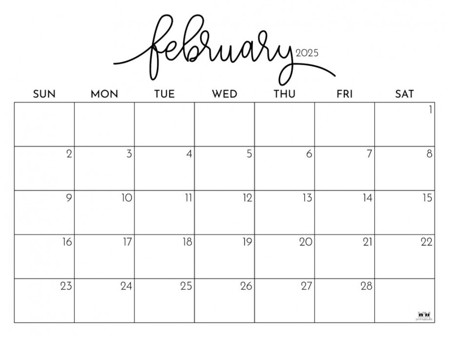 February  Calendars -  FREE Printables  Printabulls