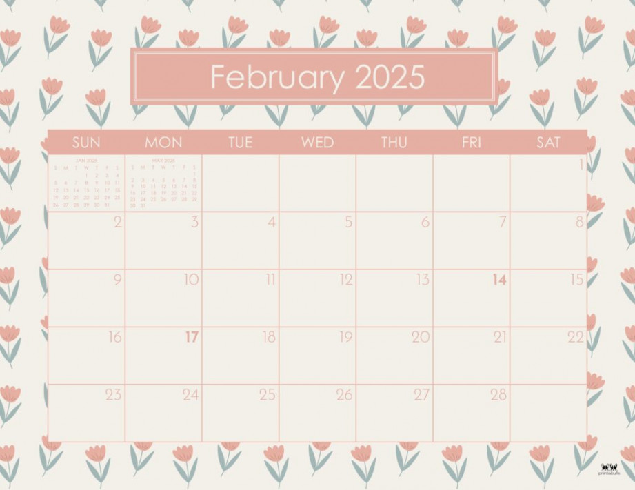 February  Calendars -  FREE Printables  Printabulls