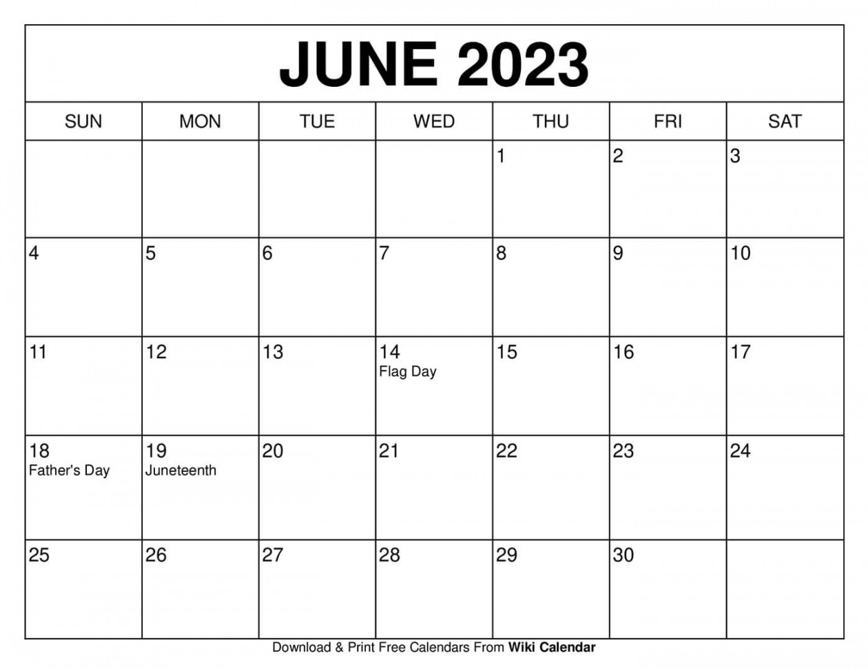 June  Calendar - Printable Templates & More